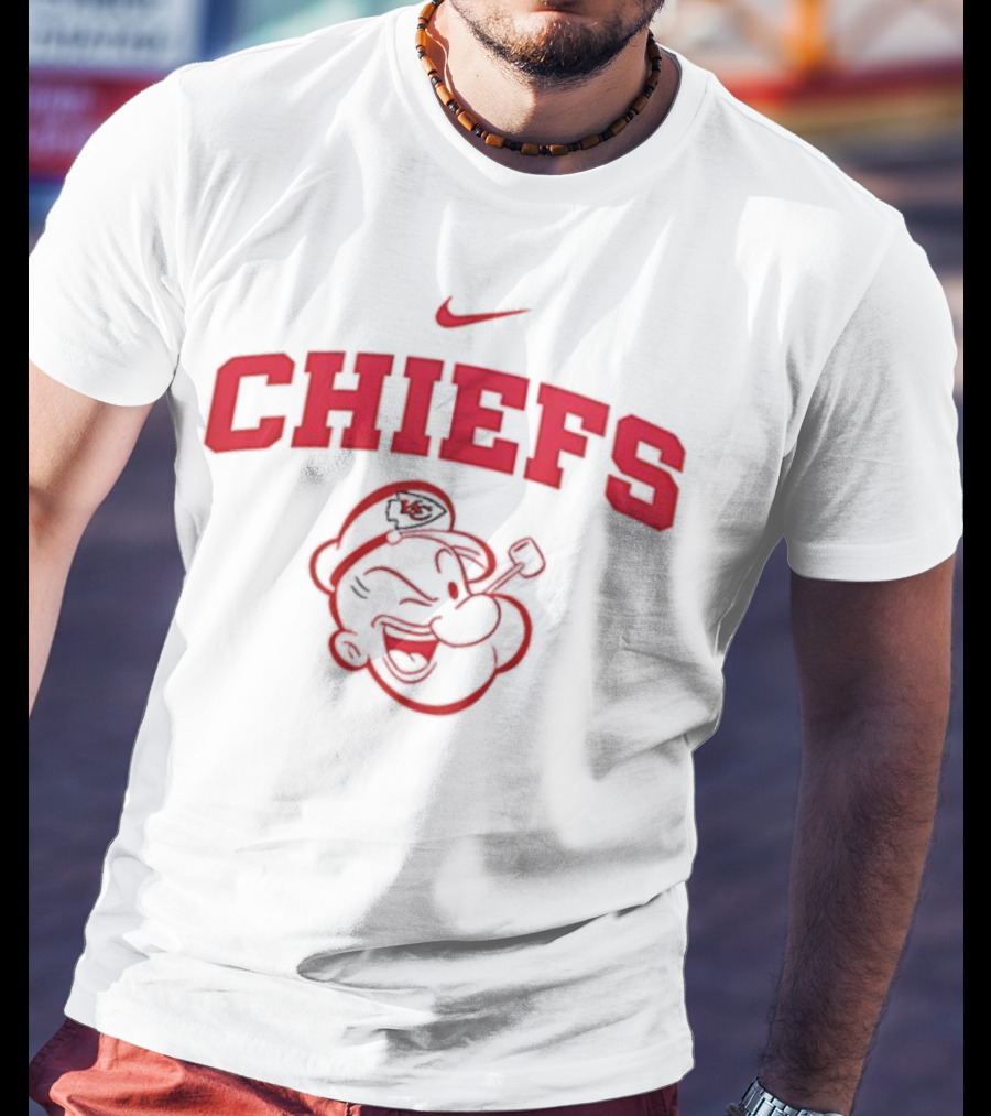 Kansas City Chiefs Popeye I Yam What I Yam Nike Collaboration T-Shirt