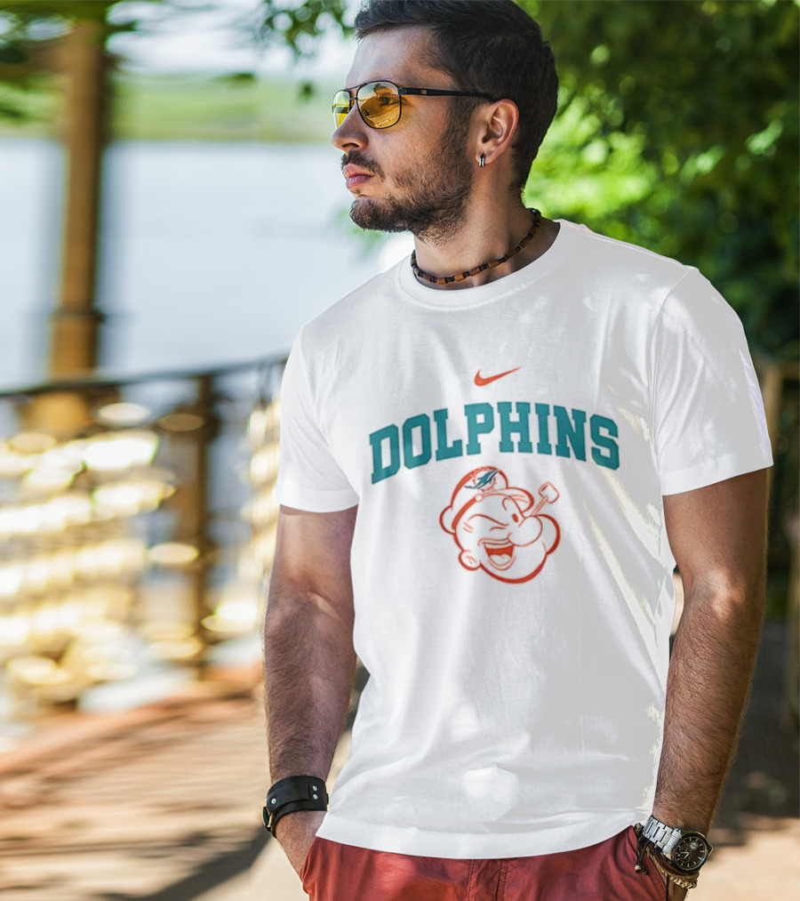 Miami Dolphins Nike X Popeye I Yam What I Yam T-Shirt