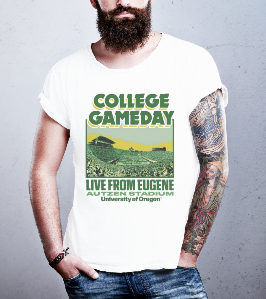 College GameDay Live From Eugene Autzen Stadium University Of Oregon T-Shirt