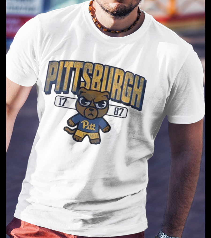 Pittsburgh Panthers 1787 Pitt Tokyodaichi Collaboration Bear T-Shirt