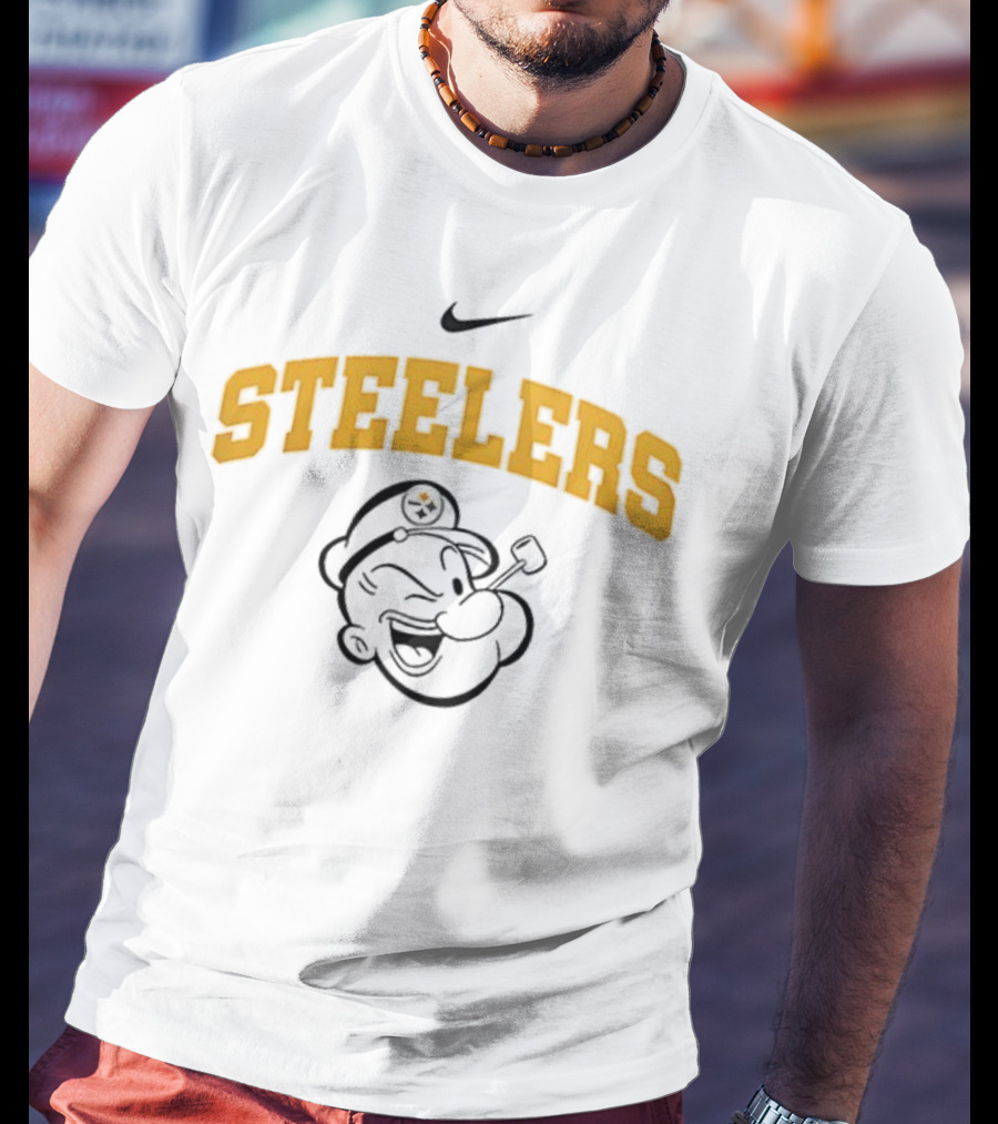 Pittsburgh Steelers Nike Popeye I Yam What I Yam Collaboration T-Shirt