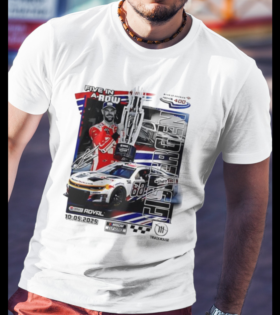 Shane Van Gisbergen NASCAR Cup Series Win Five In A Row 2025 Bank Of America ROVAL 400 T-Shirt