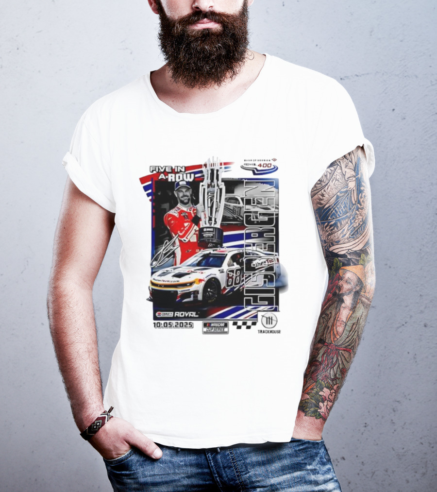 Shane Van Gisbergen NASCAR Cup Series Win Five In A Row 2025 Bank Of America ROVAL 400 T-Shirt