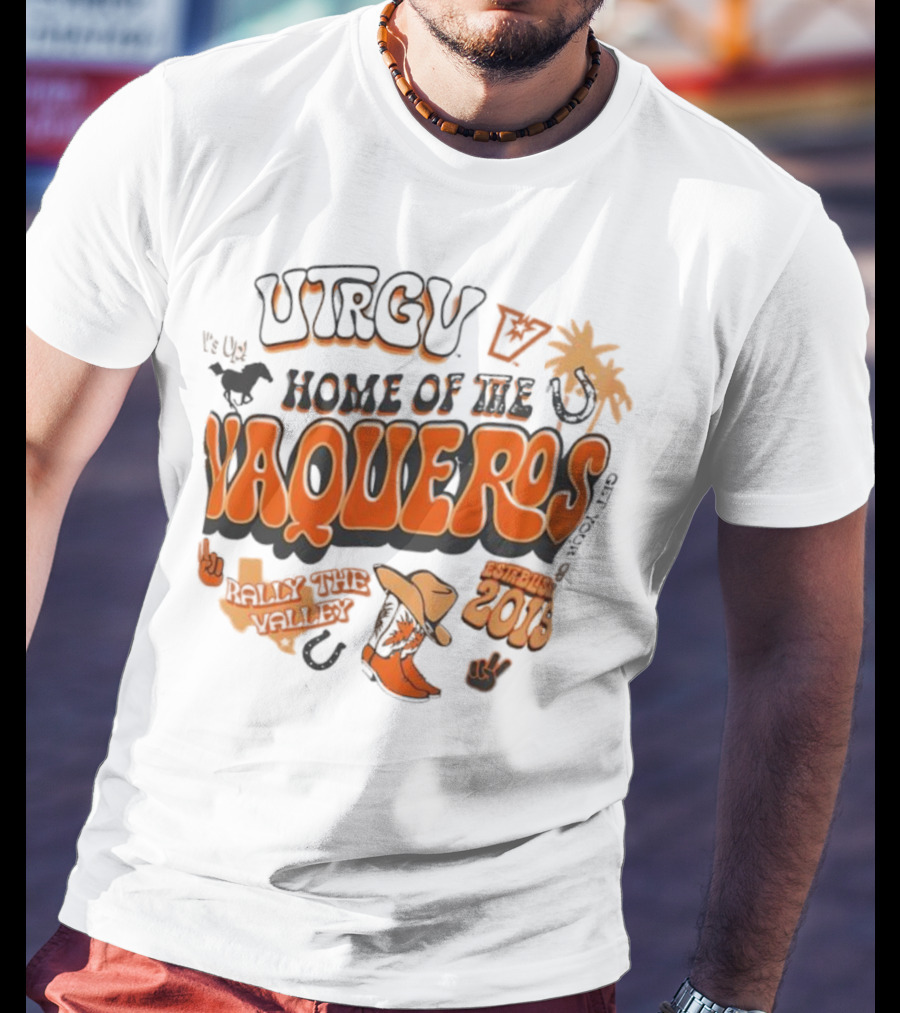 UTRGV Vaqueros V’s Up Home Of The Vaqueros Established 2015 T-Shirt