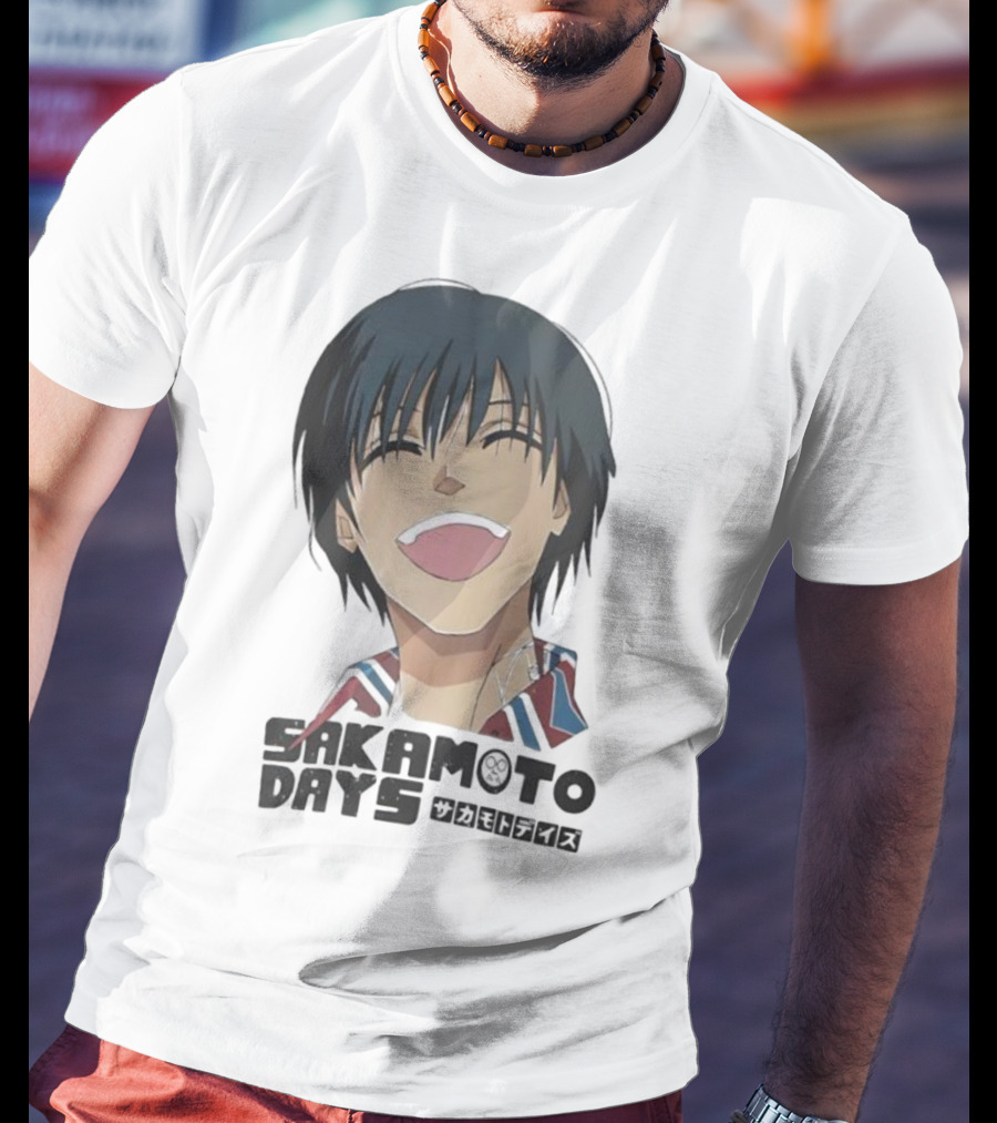 Sakamoto Days Yoichi Nagumo Anime Series Character Laughing Expression T-Shirt