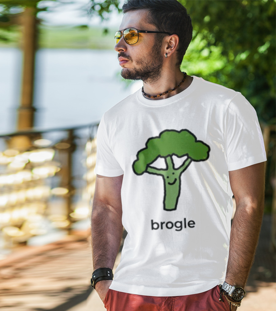 Dalesbits Brogle Happy Broccoli Pun T-Shirt