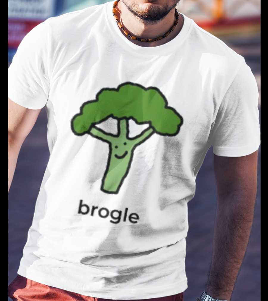 Dalesbits Brogle Happy Broccoli Pun T-Shirt