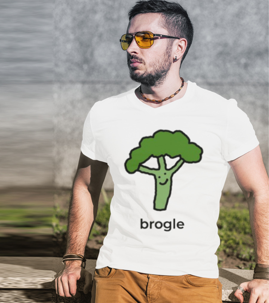 Dalesbits Brogle Happy Broccoli Pun T-Shirt