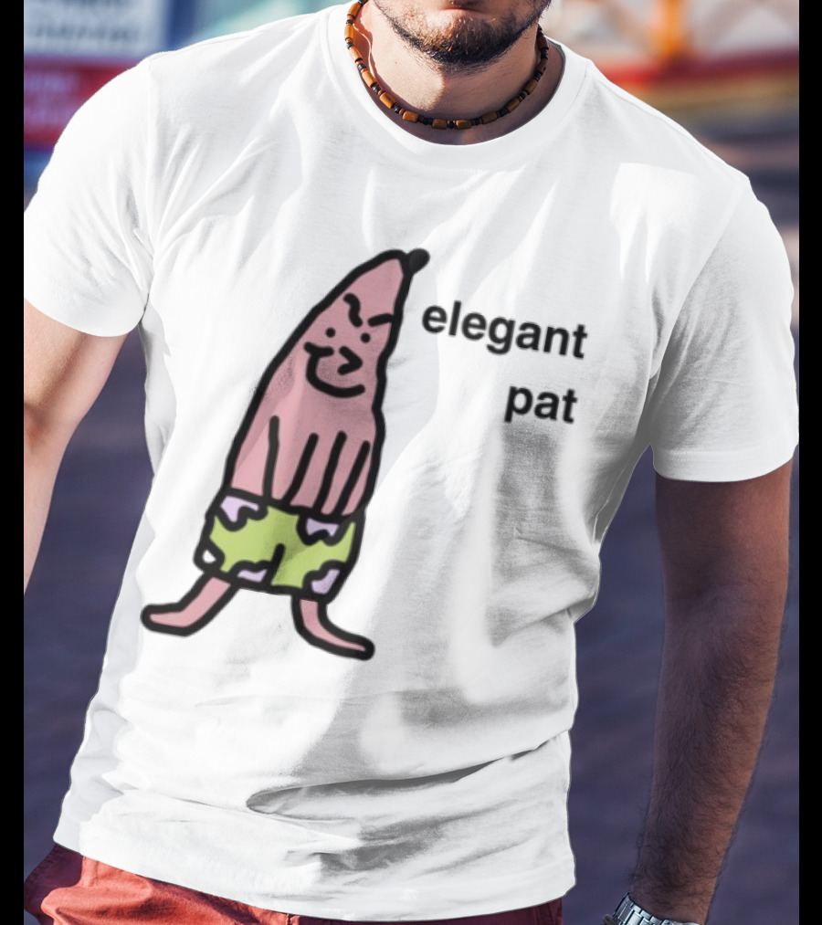Elegant Pat Character Green Shorts Pose T-Shirt