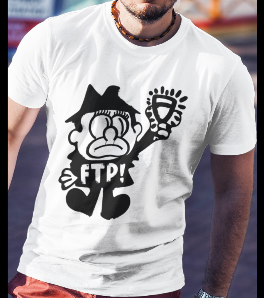 Ftp Slawn Character Holding Light Bulb T-Shirt