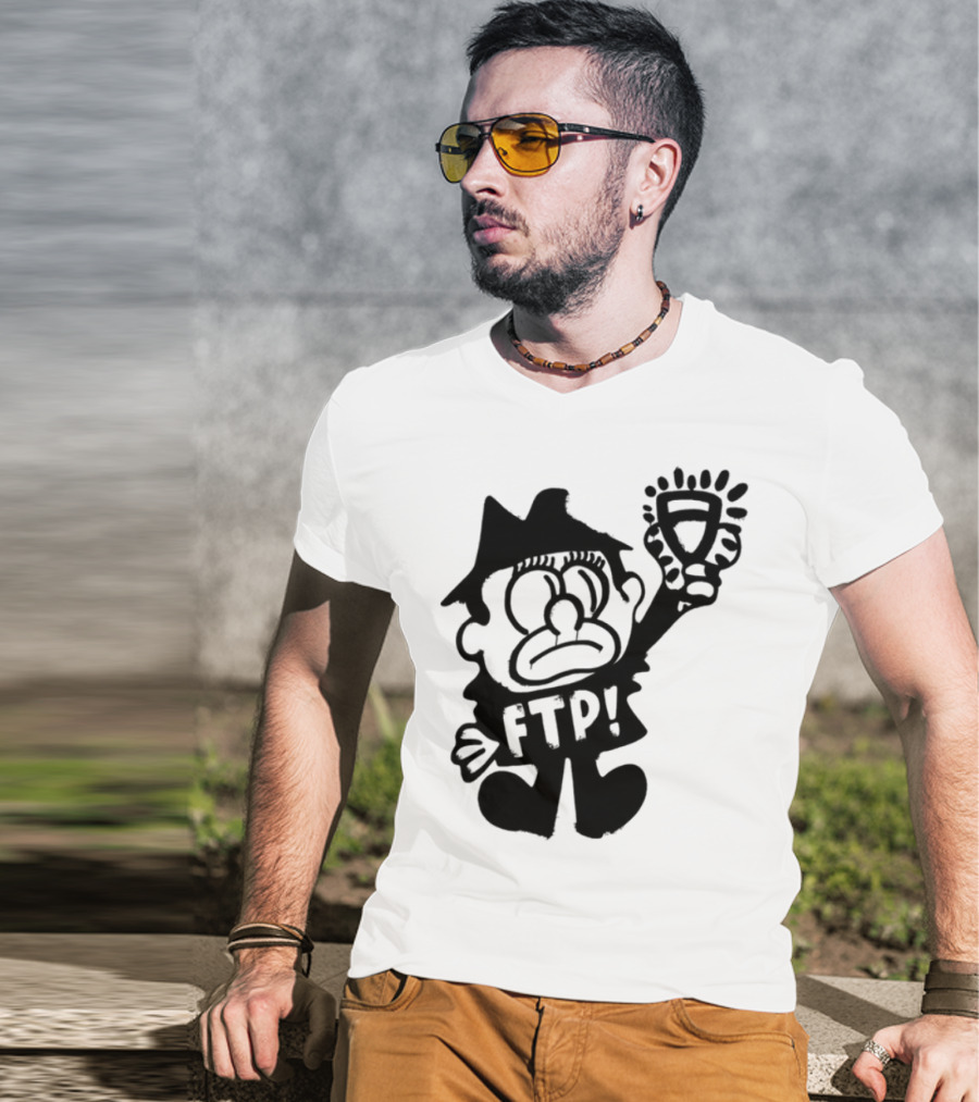 Ftp Slawn Character Holding Light Bulb T-Shirt