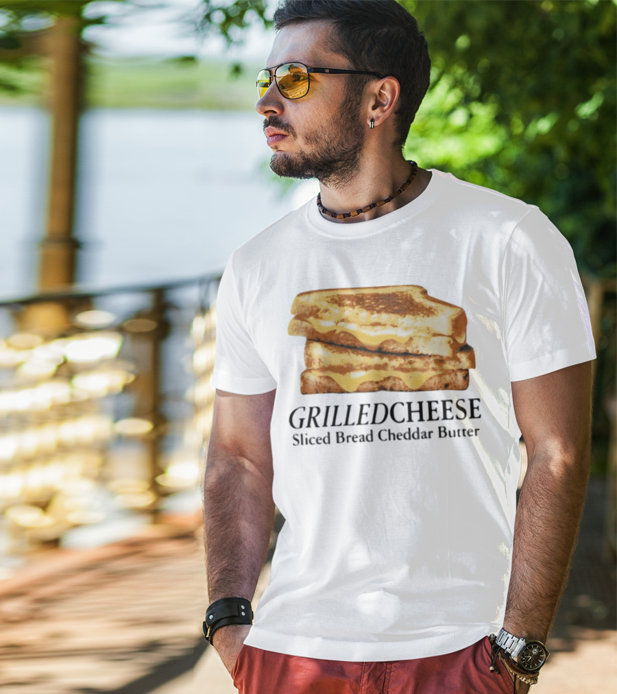 Grilled Cheese Sliced Bread Cheddar Butter Stack T-Shirt