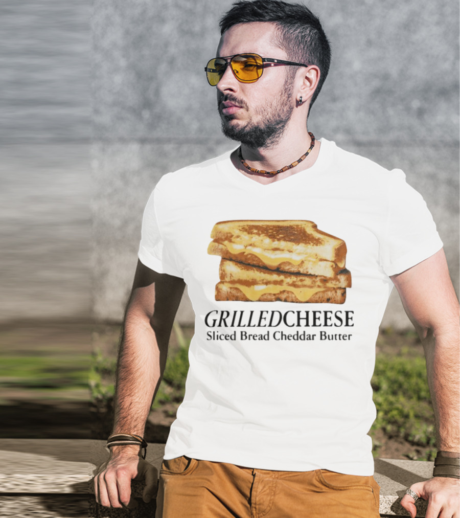Grilled Cheese Sliced Bread Cheddar Butter Stack T-Shirt