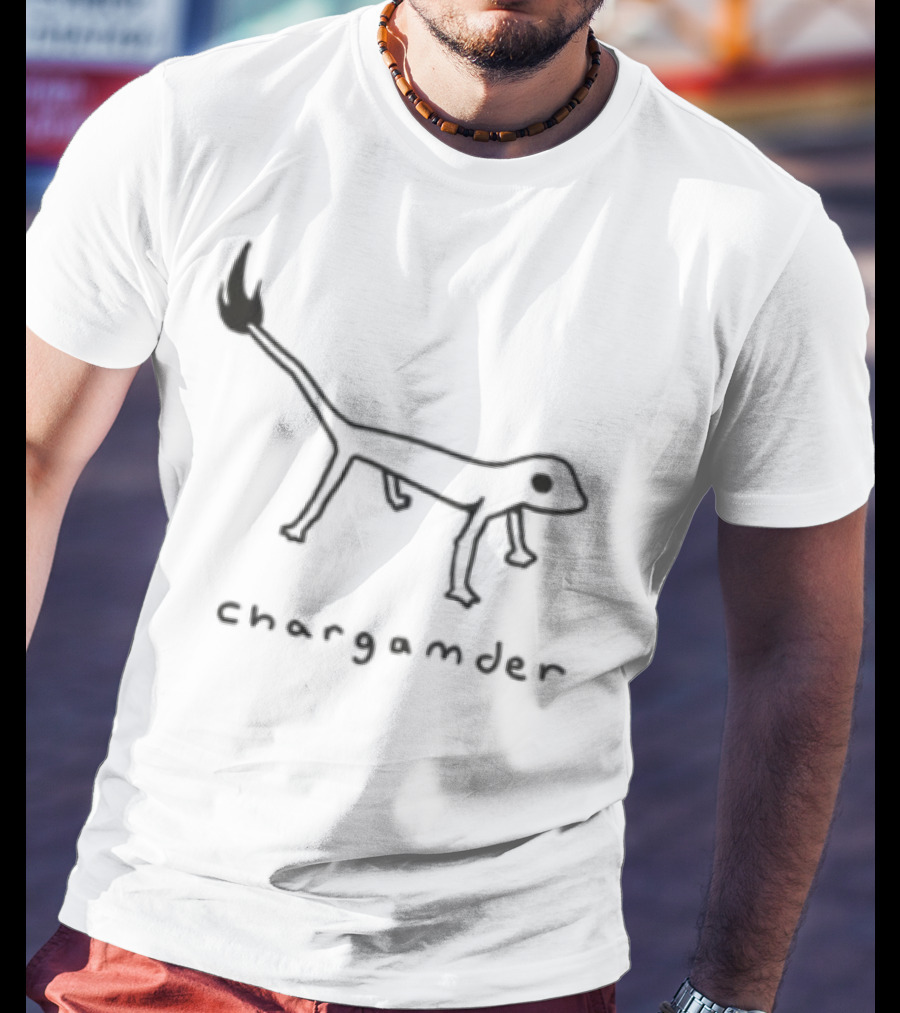 K45ink Chargamder Hand-Drawn Minimalist Charmander T-Shirt