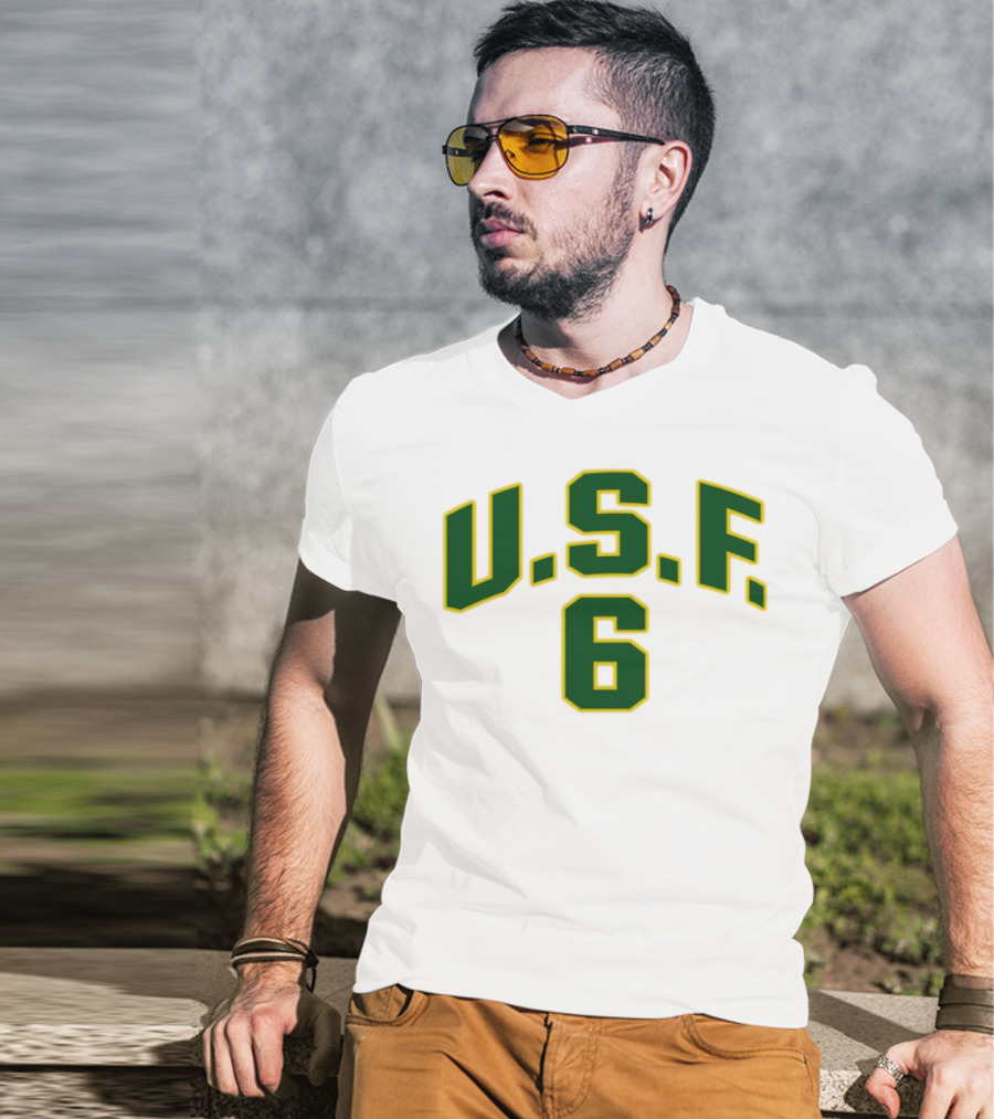 Kevin Garnett U.S.F 6 Basketball Number Retro Style T-Shirt