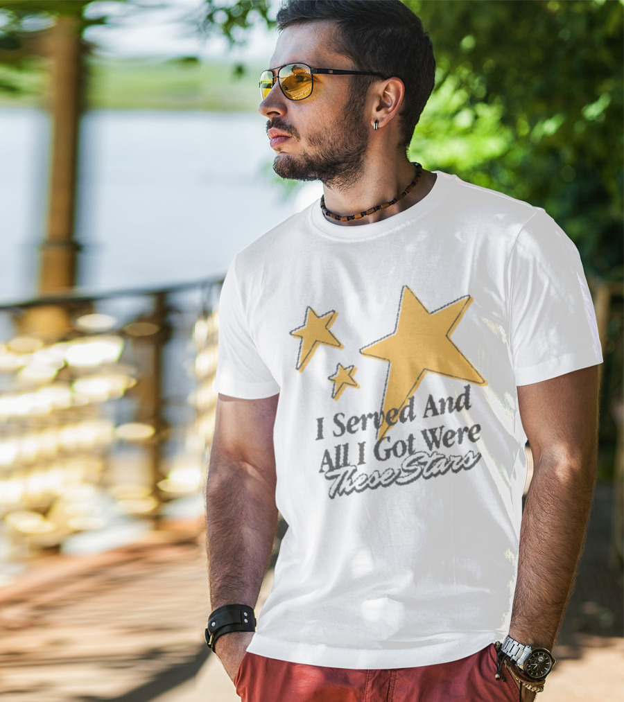 I Served And All I Got Were These Stars Sinjindrowning Curnty T-Shirt