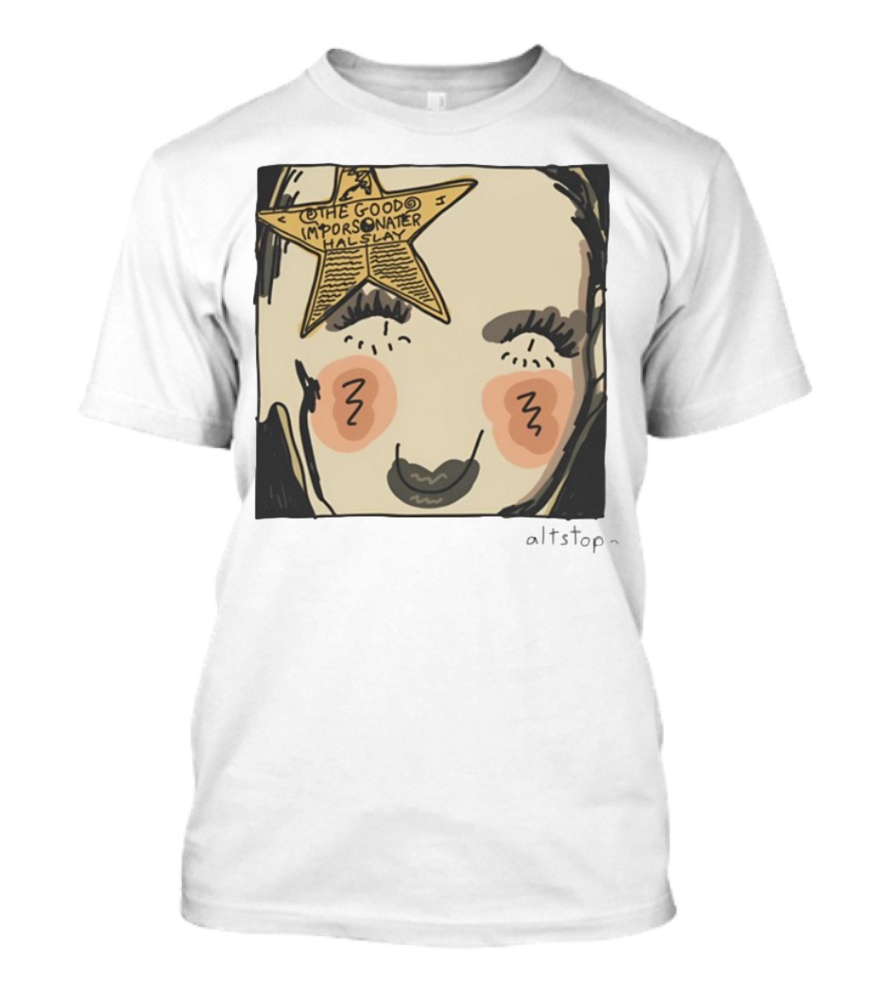 The Good Impersonator Halsey Altstop Star Face Sketch T-Shirt