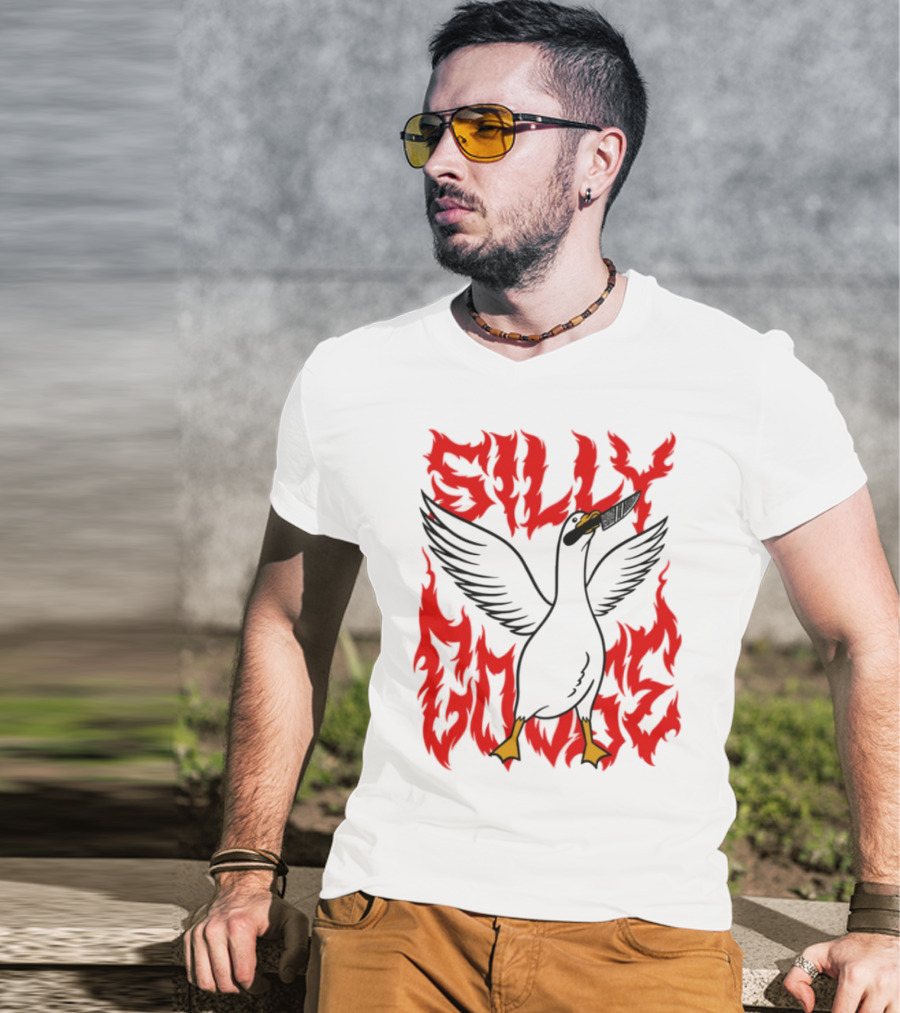 Silly Goose Tragic Girls Flame Style T-Shirt