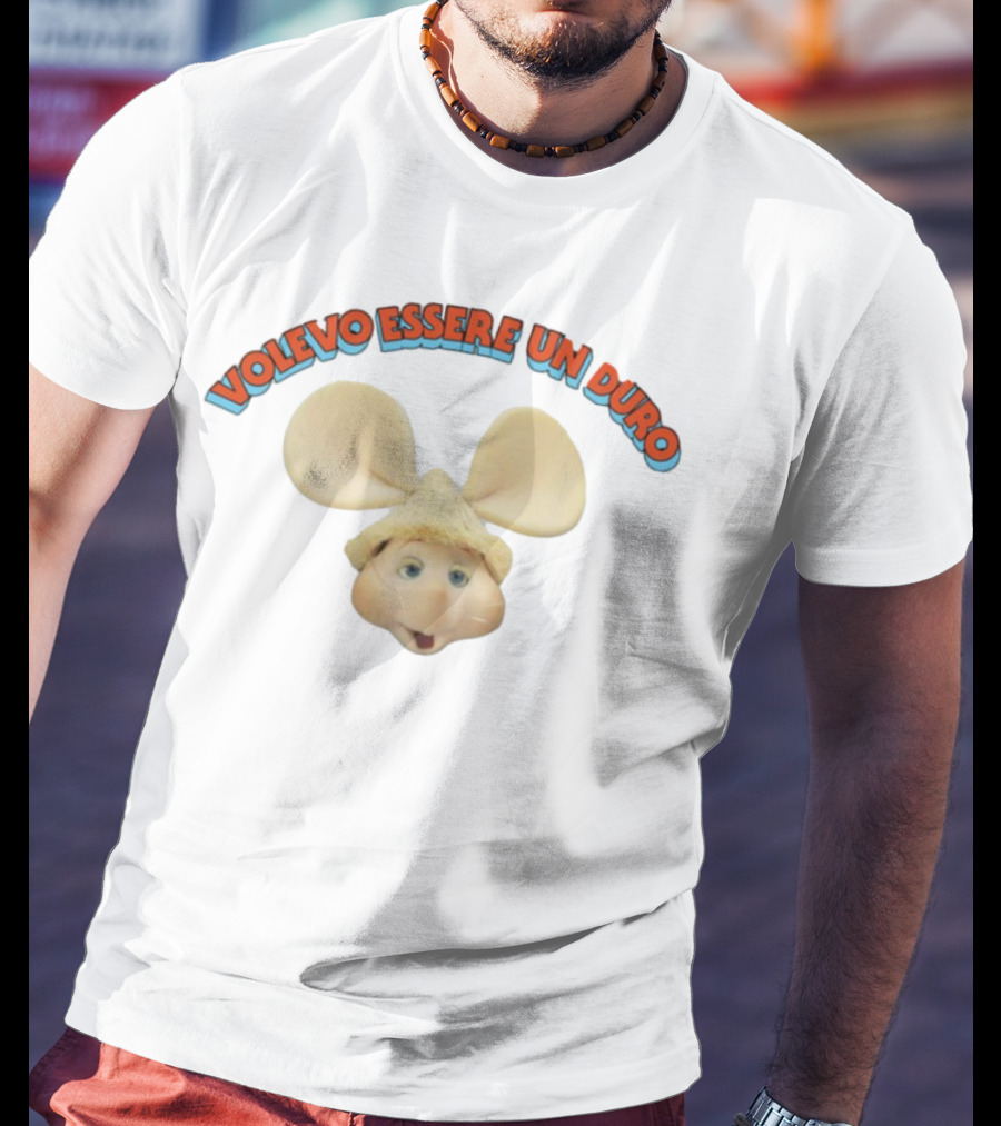 Volevo Essere Un Duro Topo Gigio Character Ears Hat T-Shirt