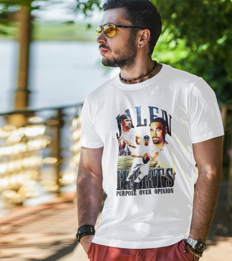 Jalen Hurts Purpose Over Opinion Philadelphia Eagles Super Bowl NFL T-Shirt