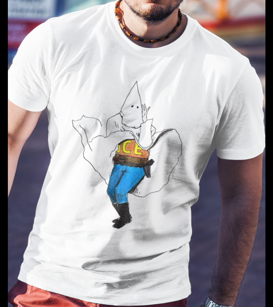 KKK ICE Satirical Commentary Political Statement T-Shirt