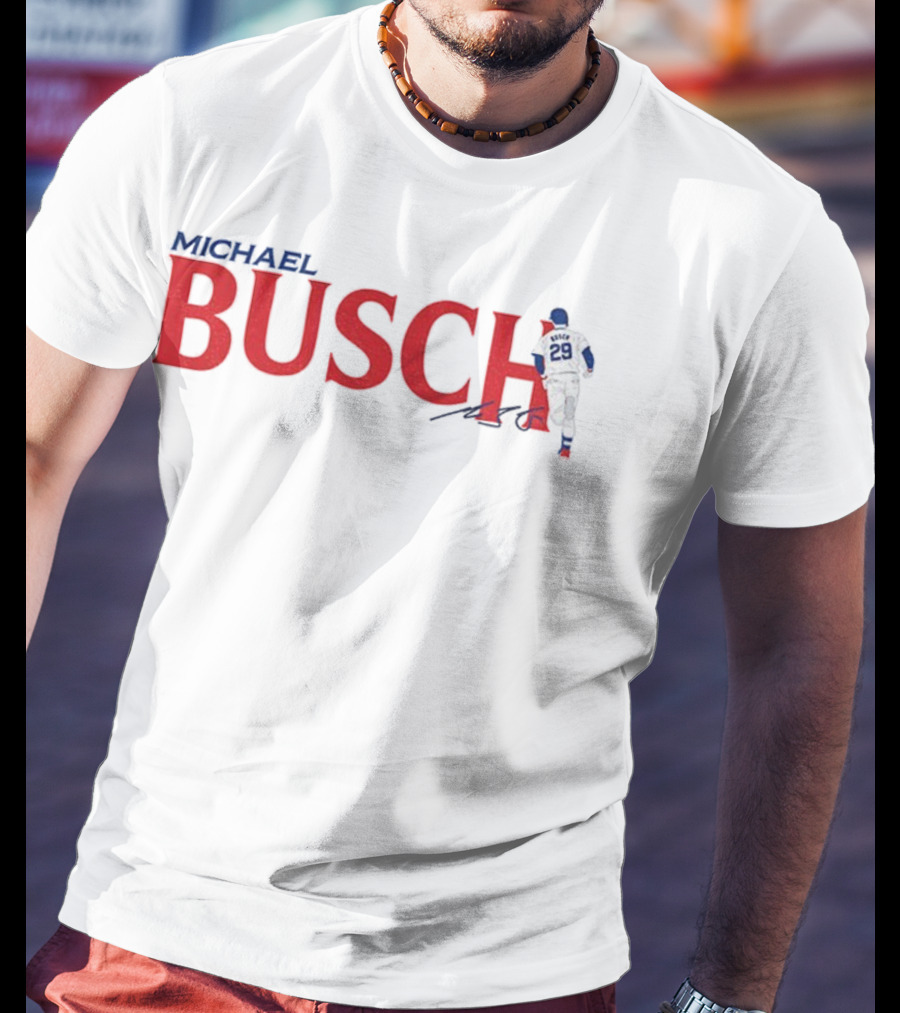 Michael Busch Chicago Cubs MLB Baseball Signature 29 T-Shirt