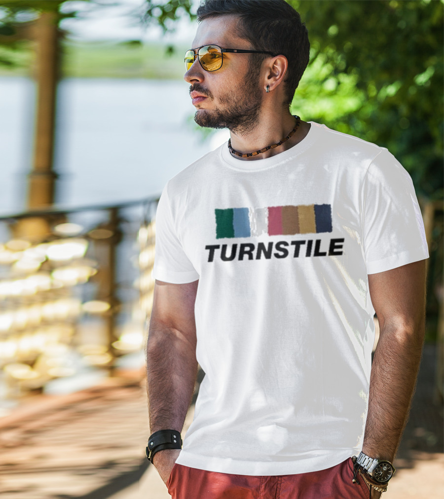 Turnstile Color Wall Palette Vibrant Stripes T-Shirt