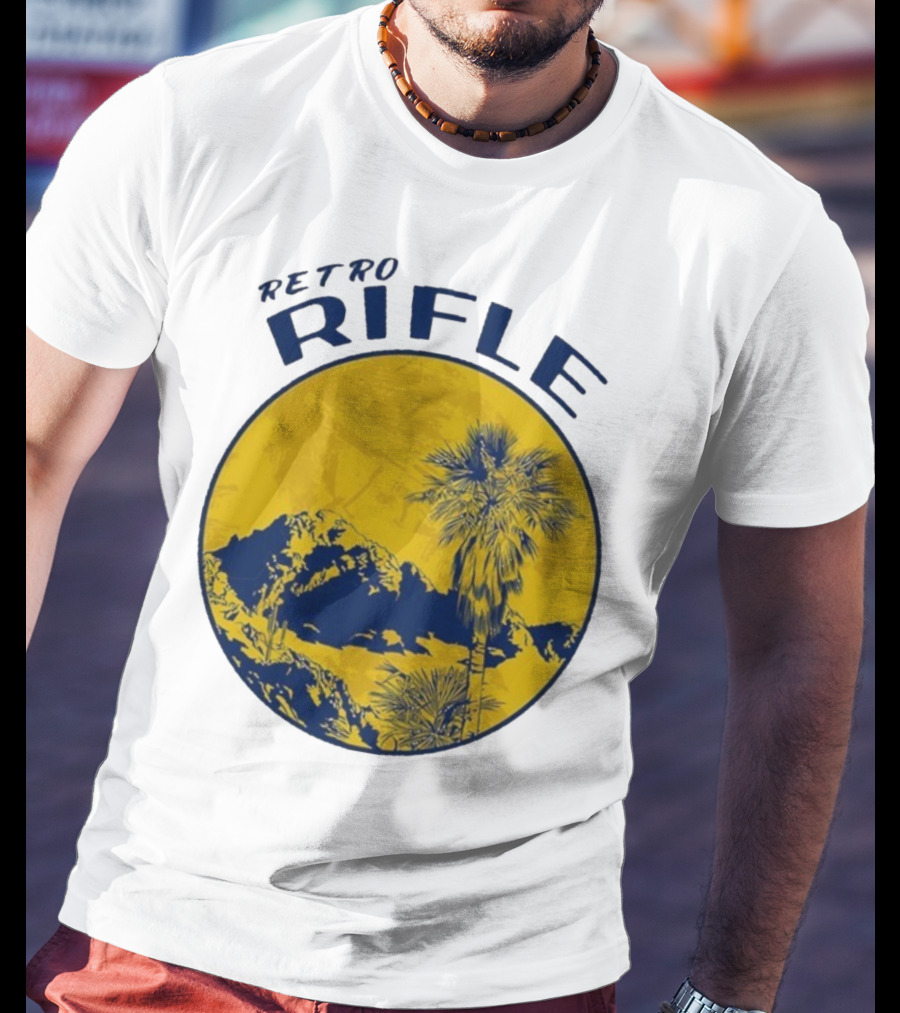 Retro Rifle Desert Oasis Lethal Protector Vintage Style T-Shirt