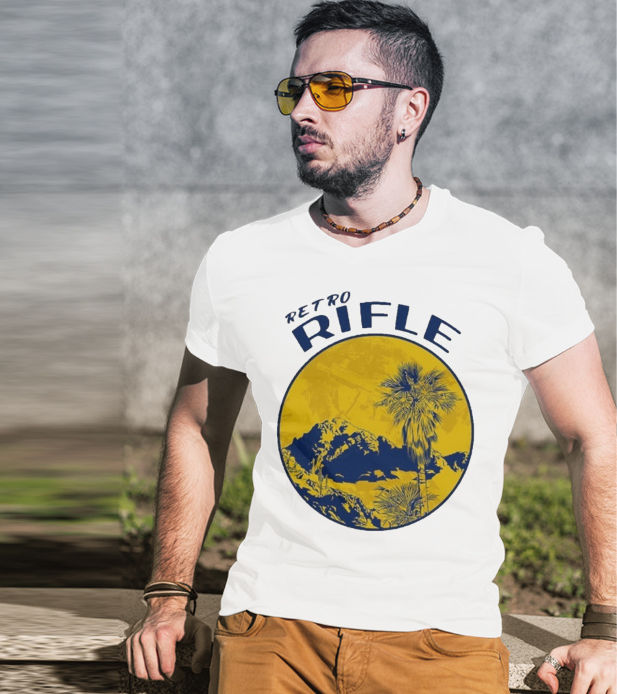 Retro Rifle Desert Oasis Lethal Protector Vintage Style T-Shirt