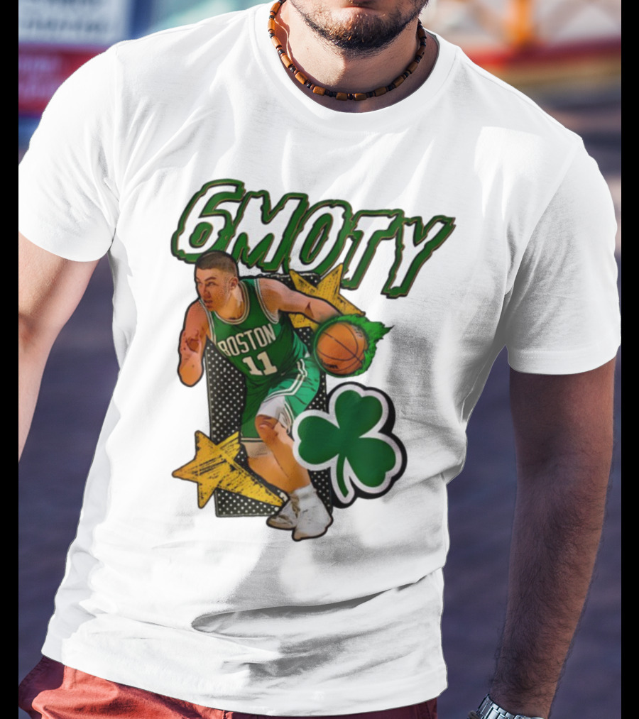 6Moty Boston Celtics Basketball Player Clover Stars T-Shirt