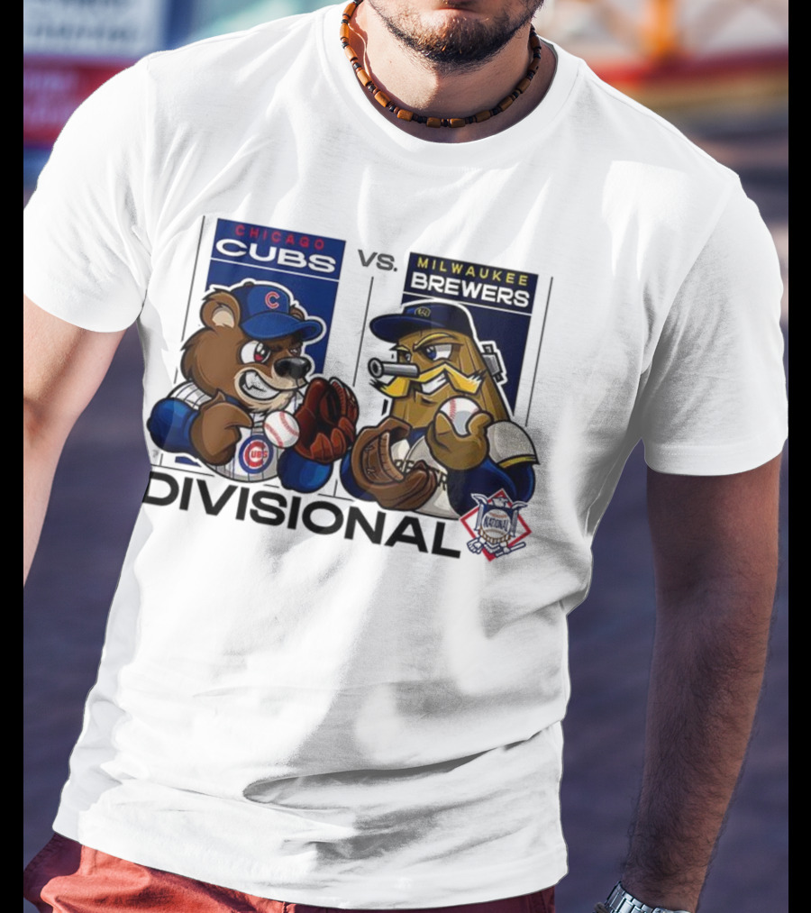 Chicago Cubs Vs Milwaukee Brewers 2025 National League Divisional Series Mascot Showdown T-Shirt