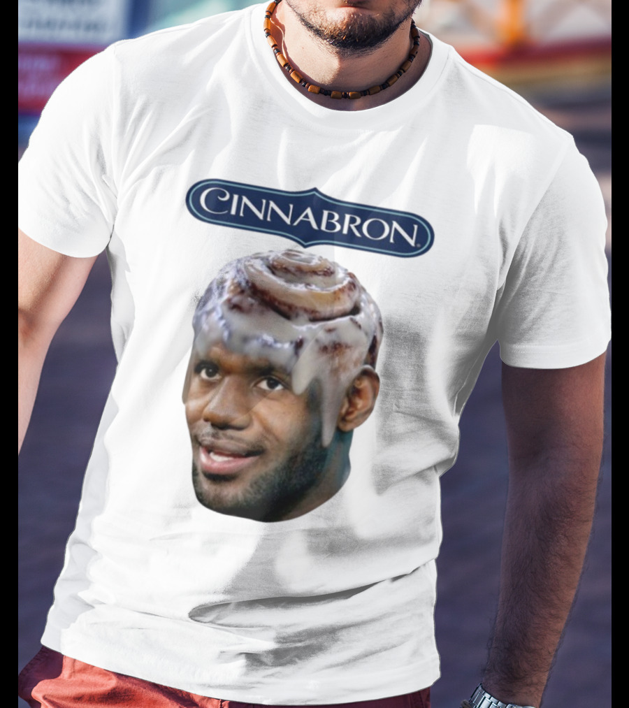 Cinnabron Cinnamon Roll Head Basketball Mashup T-Shirt