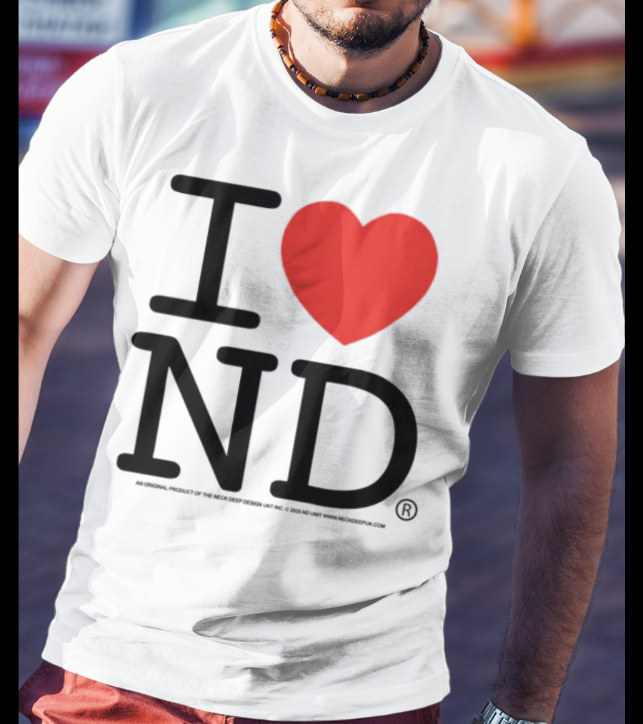 I Heart ND Red Heart Graphic T-Shirt