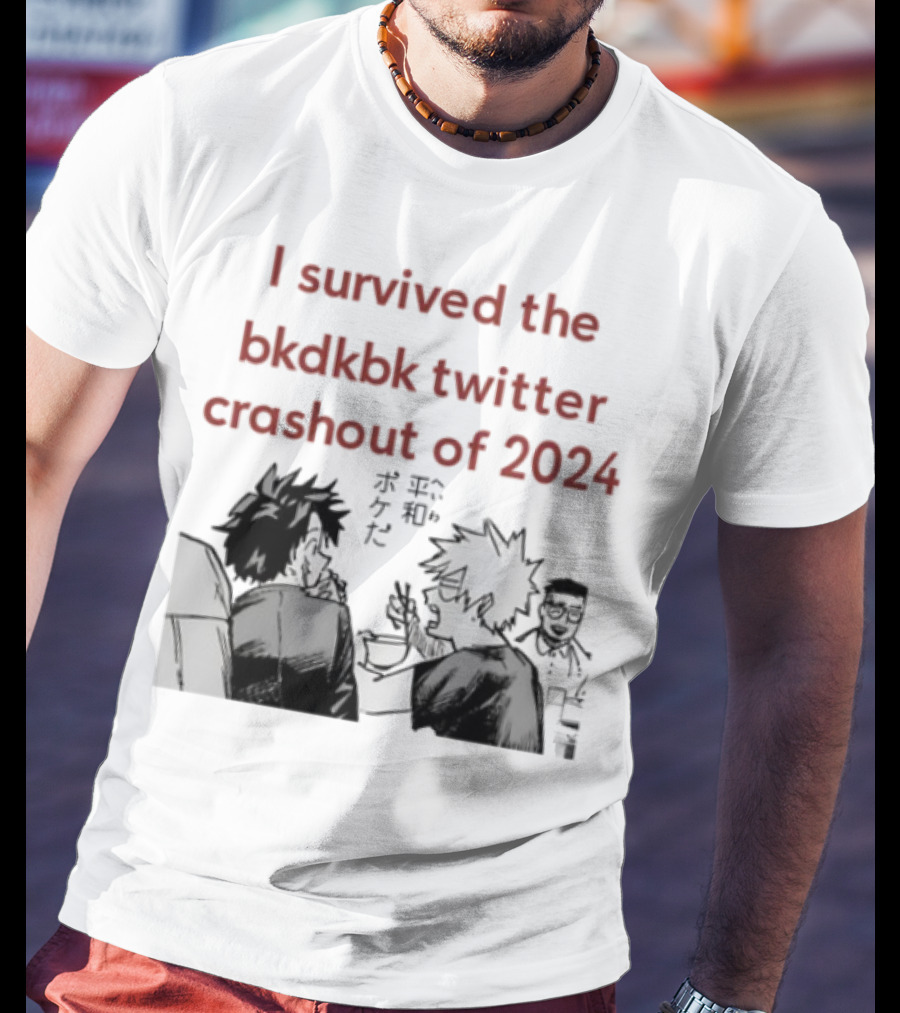 I Survived The Bkdkbk Twitter Crashout Of 2024 Manga Style Duo Scene T-Shirt