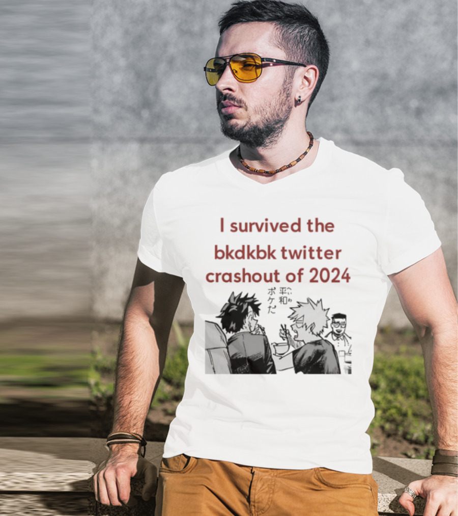I Survived The Bkdkbk Twitter Crashout Of 2024 Manga Style Duo Scene T-Shirt