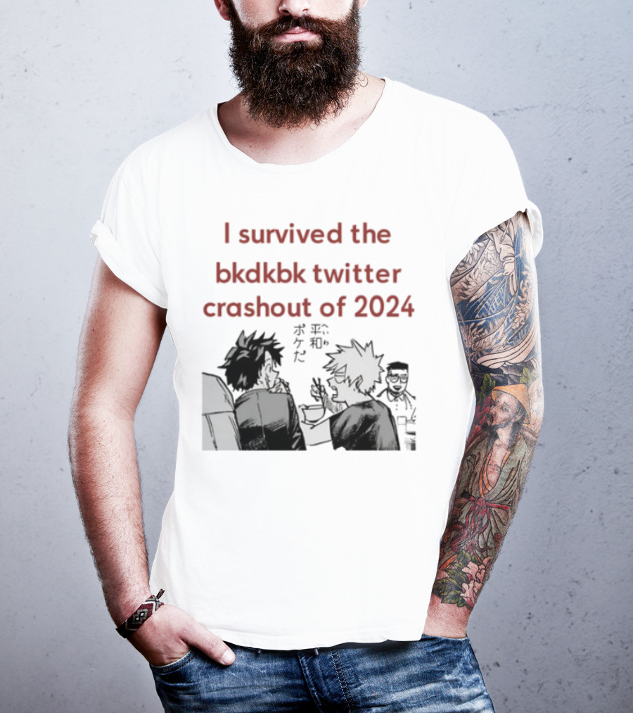 I Survived The Bkdkbk Twitter Crashout Of 2024 Manga Style Duo Scene T-Shirt
