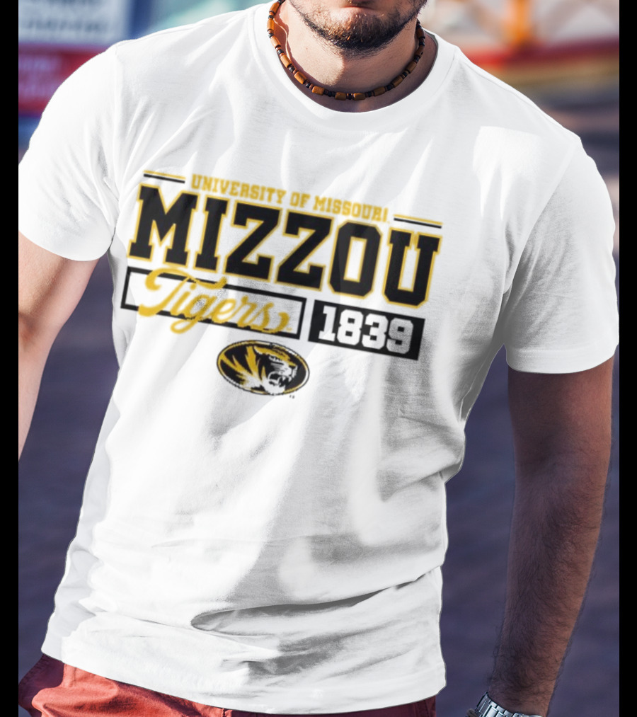 Tigers University Of Missouri Mizzou 1839 Oval Tiger Head T-Shirt