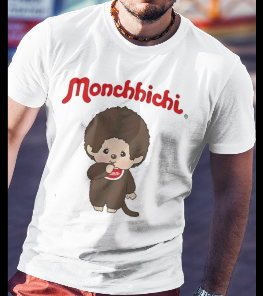 Monchhichi Cute Stance Fluffy Little Guy Character T-Shirt