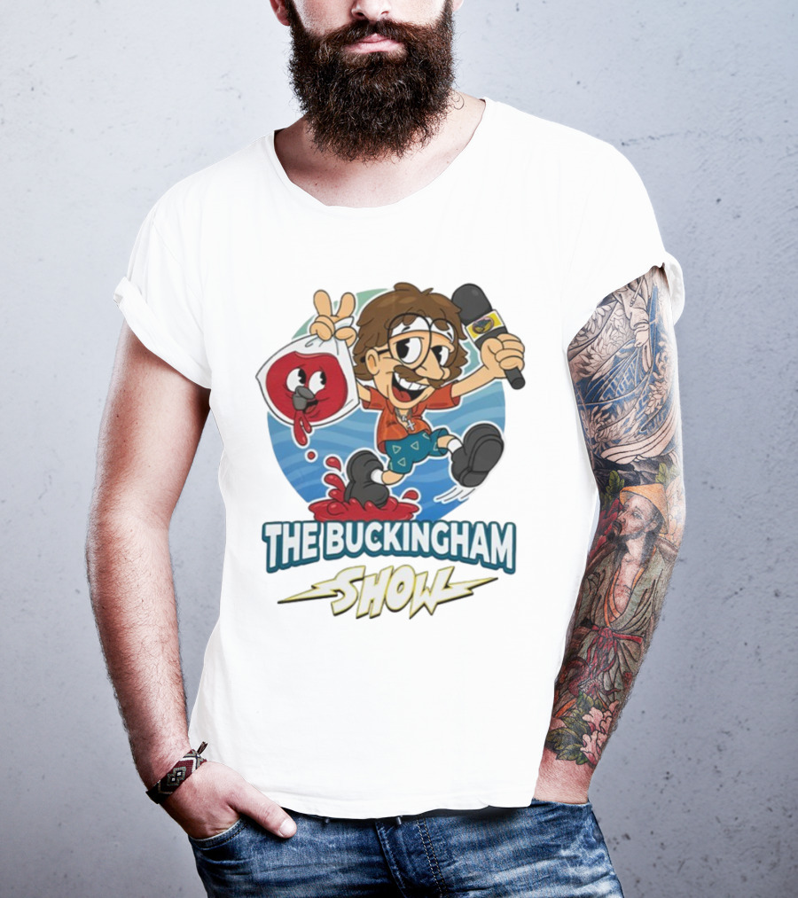 The Buckingham Show Bagged Wine Cartoon Character Fun Adventure T-Shirt