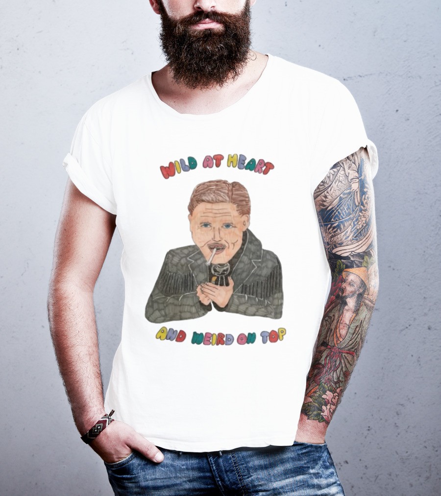 David Lynch Wild At Heart And Weird On Top Smoking Character Illustration T-Shirt