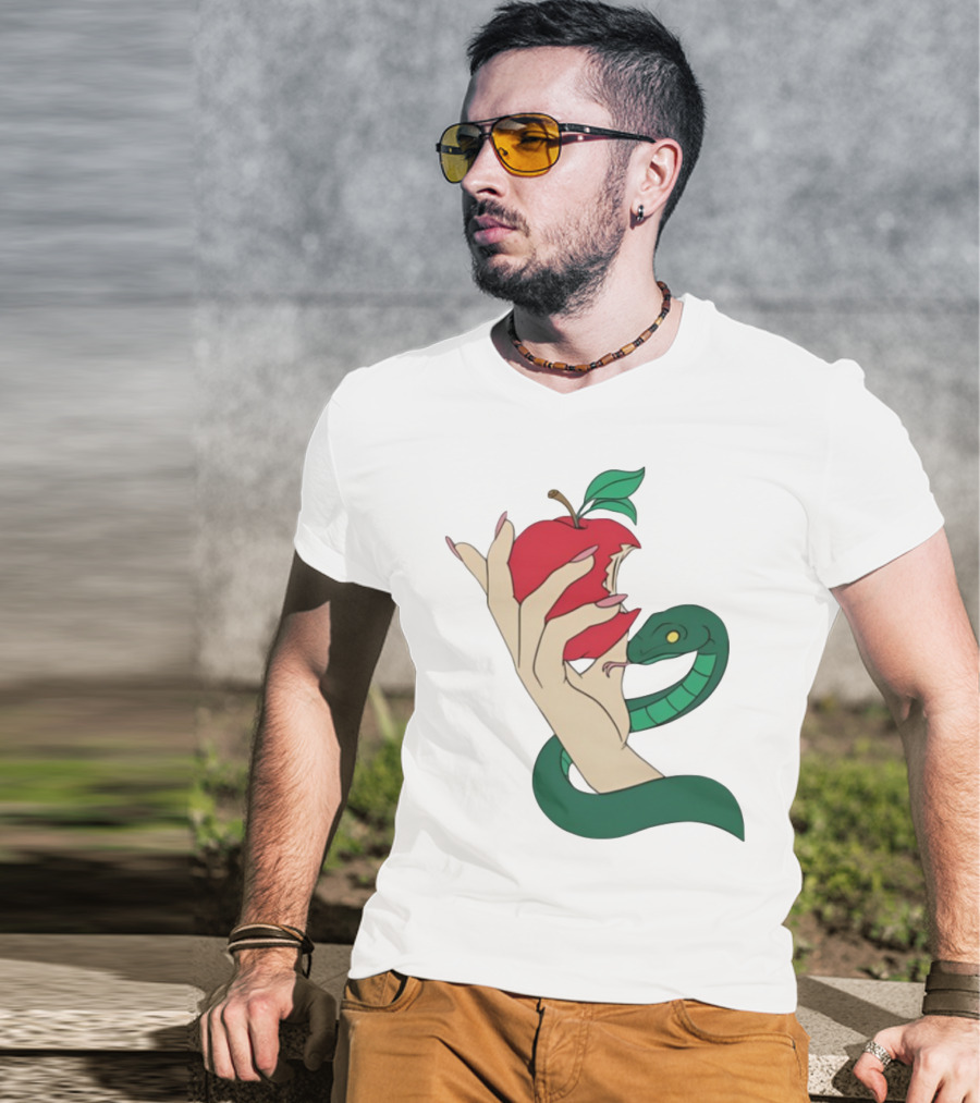 Eve Was Framed Ewf Colorful Snake And Apple T-Shirt