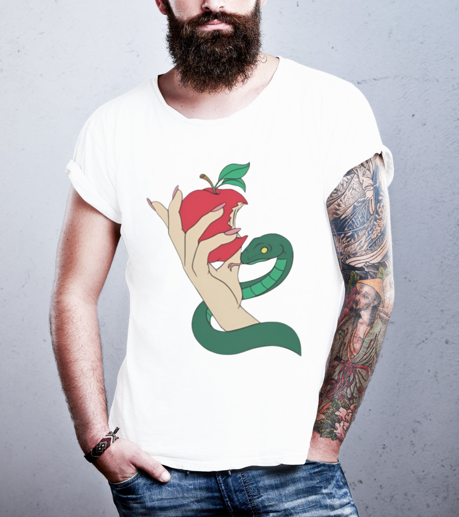 Eve Was Framed Ewf Colorful Snake And Apple T-Shirt