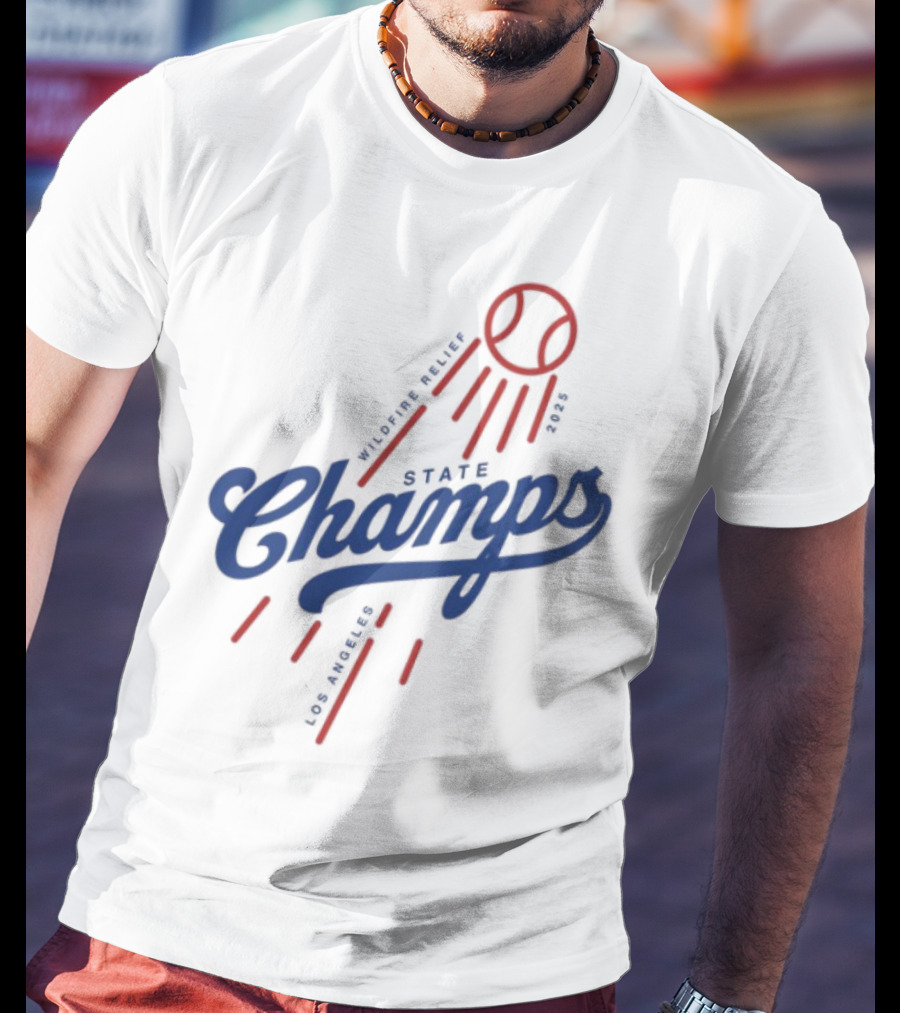 State Champs Wildfire Relief Baseball Event Support T-Shirt