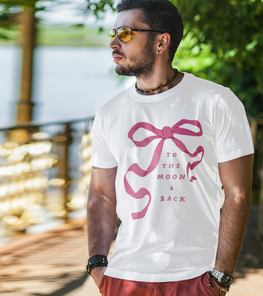 To The Moon And Back Pink Ribbon T-Shirt