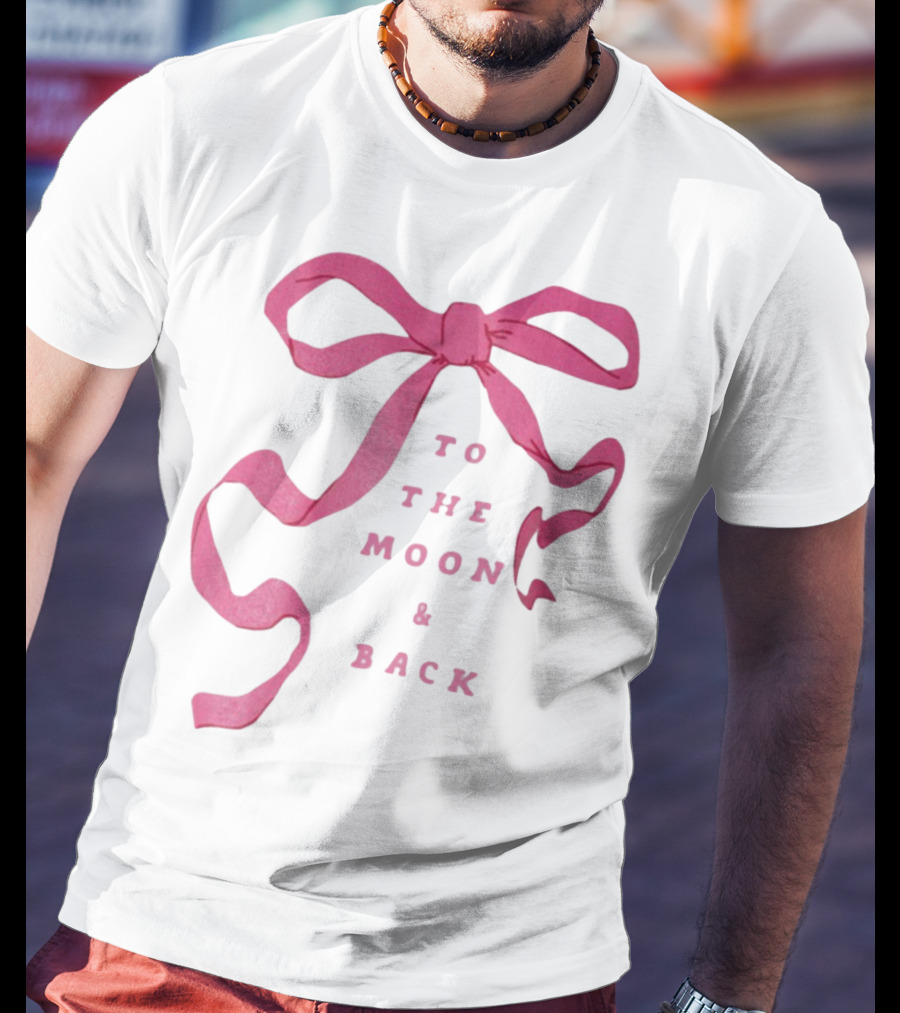 To The Moon And Back Pink Ribbon T-Shirt