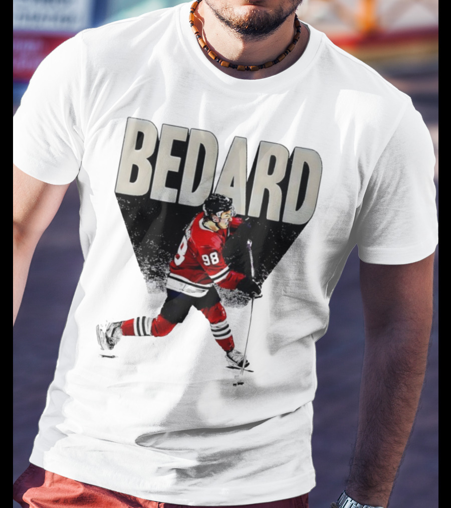 Bedard 98 Chicago Hockey Player Red Jersey T-Shirt