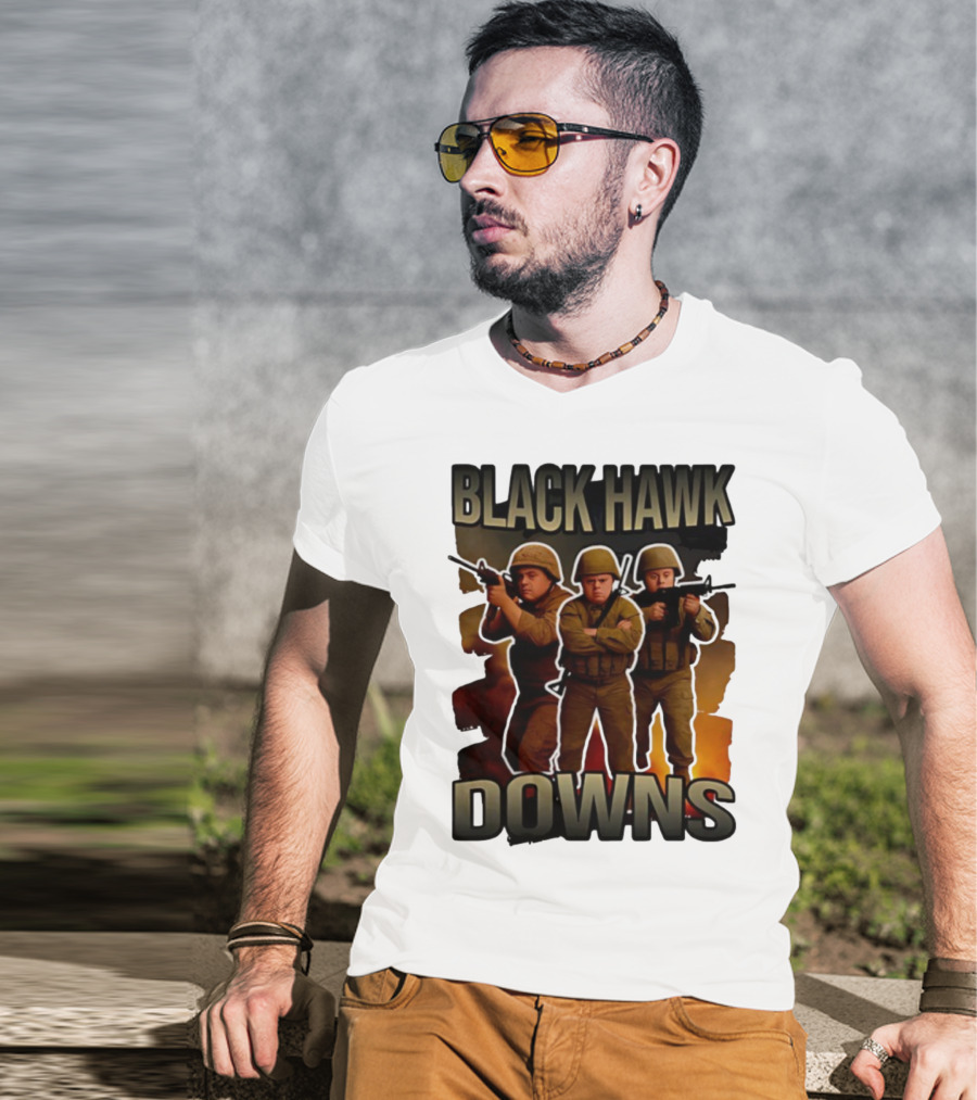 Black Hawk Downs Movie Parody Soldiers T-Shirt