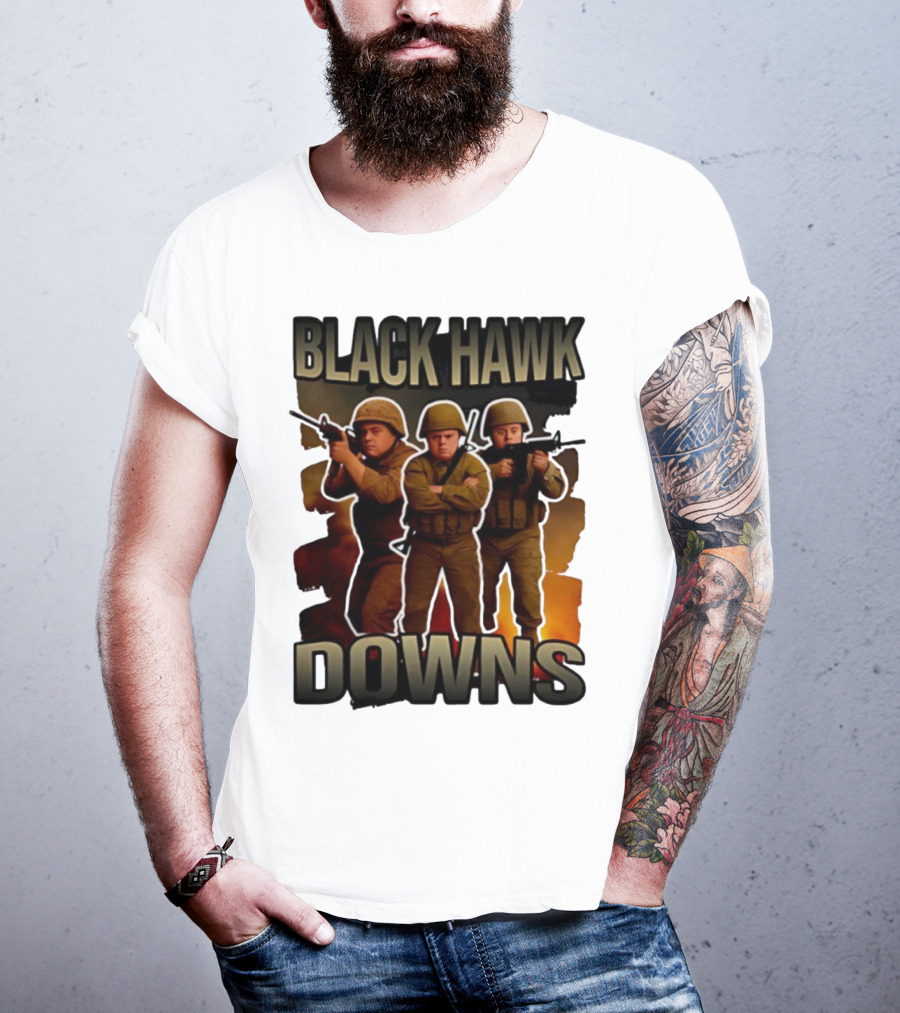 Black Hawk Downs Movie Parody Soldiers T-Shirt