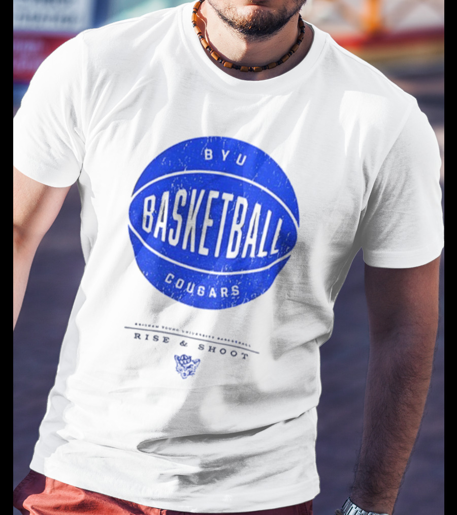 BYU Cougars Rise And Shoot Basketball Brigham Young University T-Shirt