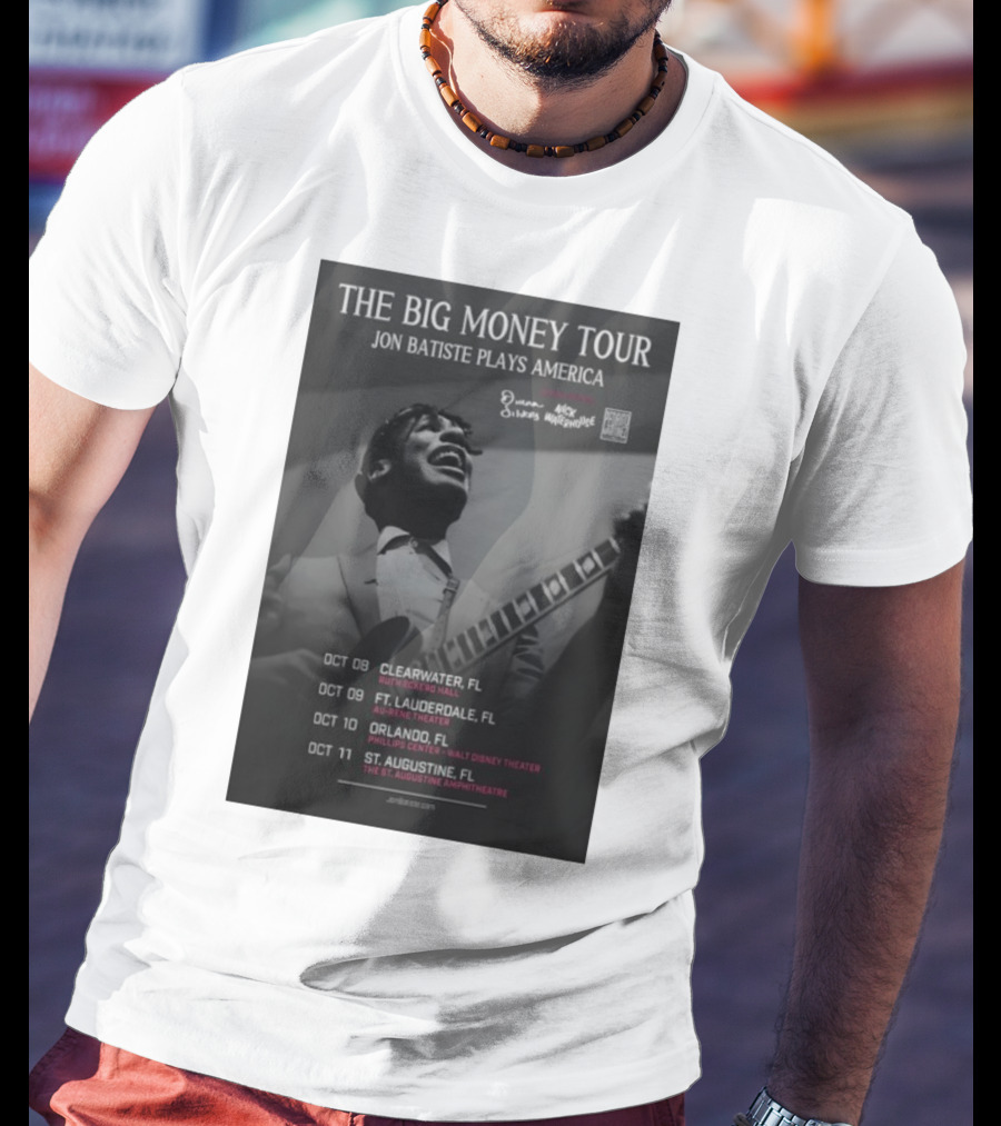 The Big Money Tour Jon Batiste Plays America October 2025 Florida Concert Dates T-Shirt